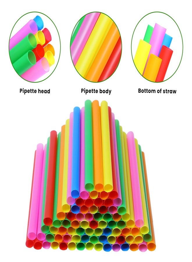 Gabrella 100 Pcs Extra Large Colorful Drinking Straws, 0.47" Diameter X8.3" Long Plastic Disposable Boba Straws, Jumbo Wide-Mouthed Milkshake Straw - Image 3